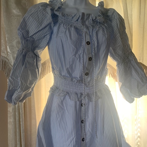 Gianni Bini Olivia Pin Balloon Sleeve Dress S - Picture 4 of 5